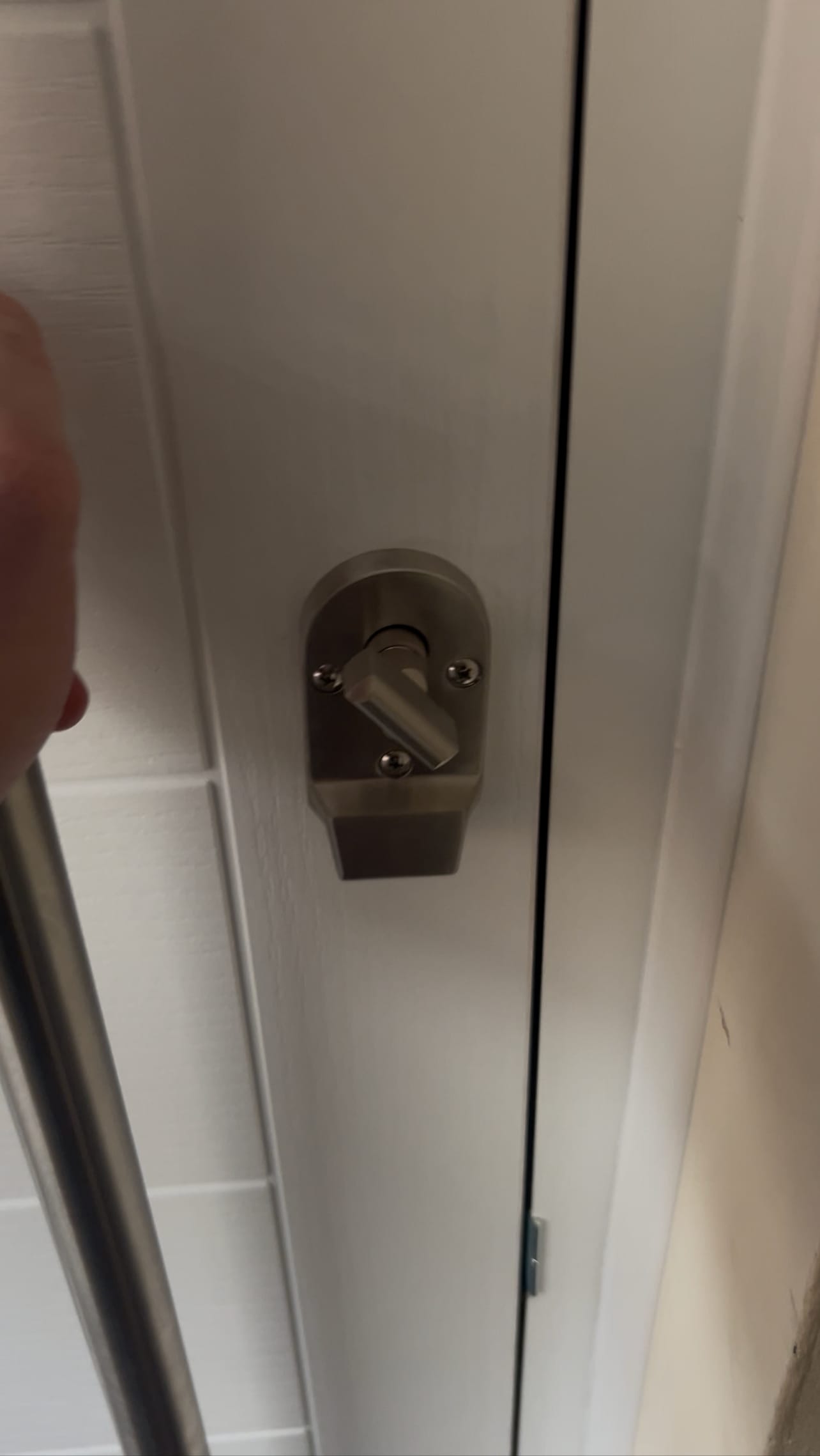 Close-up of a secure multi-point lock on a modern composite door