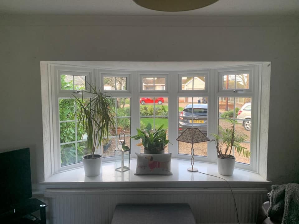 White uPVC bay window installation in Clacton-on-Sea, Essex