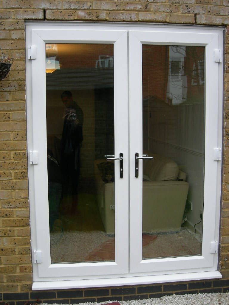 White uPVC French doors installed in Tendring, Essex